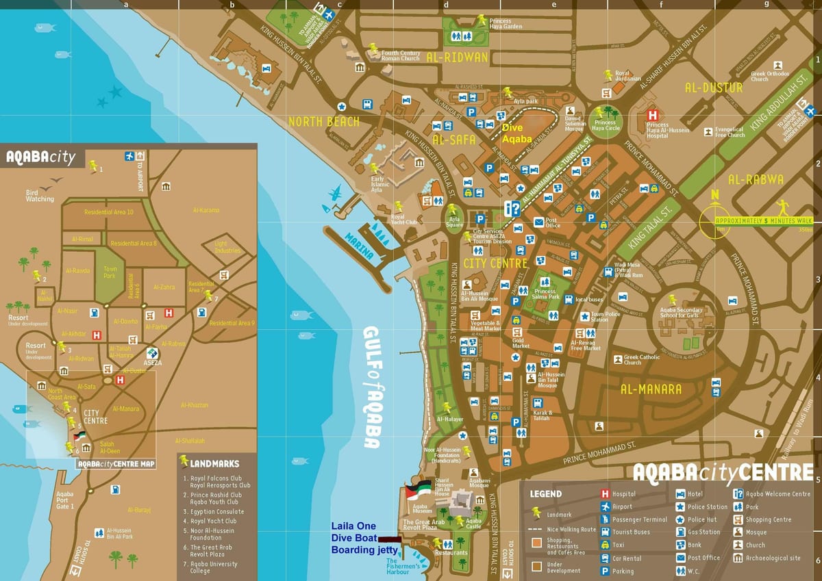 kat jeyografik nan aqaba lòt bò larivyè Jouden
