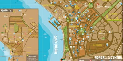 Kat jeyografik nan aqaba lòt bò larivyè Jouden